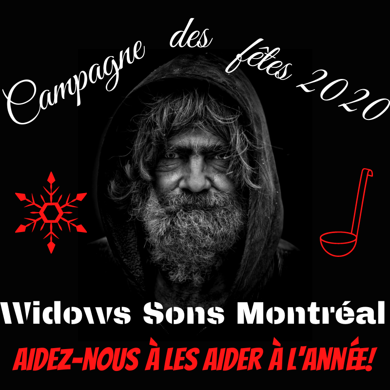 Campagne des fêtes Widows Montréal 2020